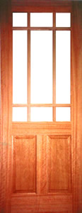 Downham - Hardwood Veneered, glazed internal door