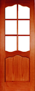 Riviera - Hardwood Veneered, glazed internal door