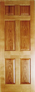 Colonial 6 panel - Oak Veneered Prefinished Flat Bead, internal door