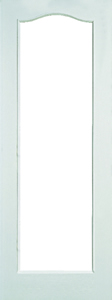 Classique Full Light - White Woodgrain, glazed internal door (single glaze panel)